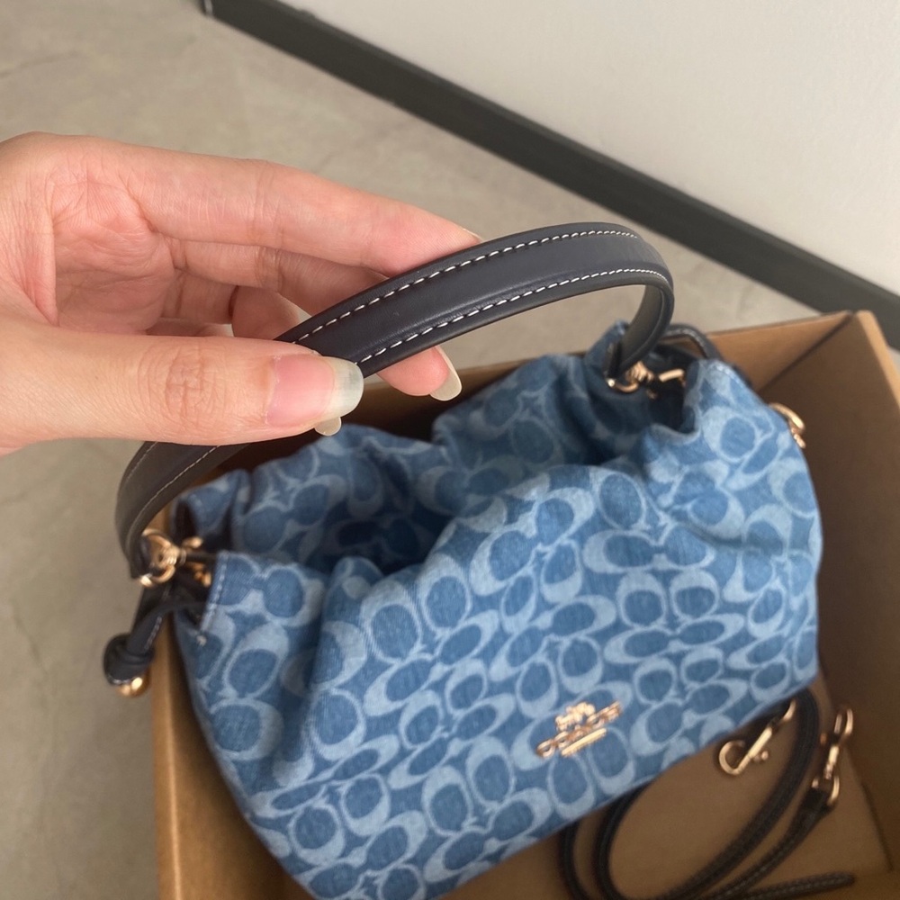 Coach Denim Cloud Bag Crossbody Handbag - Picture 3 of 9